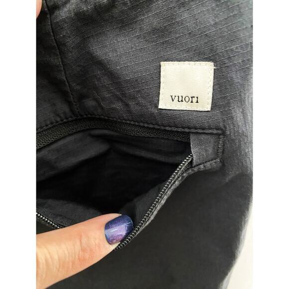 Vuori Women's Ripstop Fabric Pants Drawstring Waist Wide Leg Charcoal Pockets S - Picture 6 of 7
